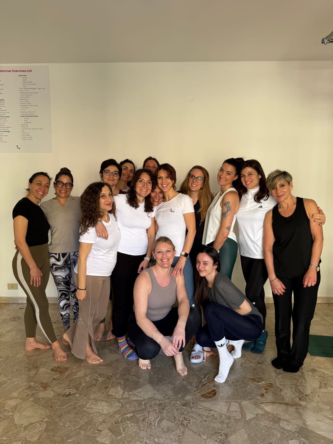 Gruppo e sorrisi alla fine del workshop